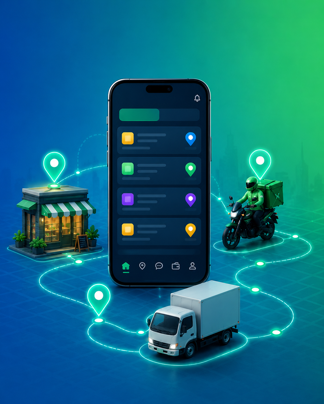 RIZQ delivery flow preview